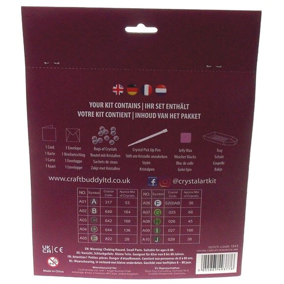 Craft Buddy DIY Sea Turtle Crystal Art Greeting Card Kit 7x7 Birthday Kids Gift - Picture 2 of 4